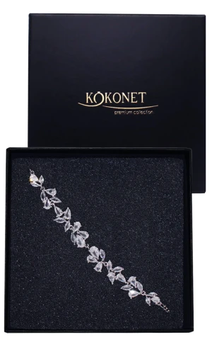 Bransoletka srebrna ślubna BLANCA II silver