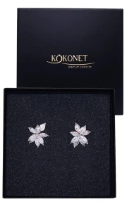 Kolczyki ślubne JAZMIN silver