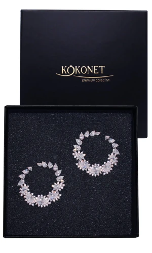 Kolczyki srebrne ślubne LILA silver