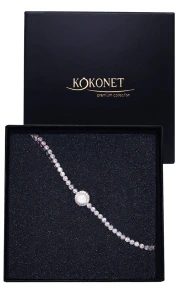 Bransoletka ślubna ANTIGUA silver