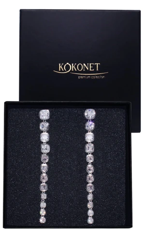 Długie kolczyki efektowne zjawiskowe ozdobne swarovski JAKOŚĆ wiszące ślub