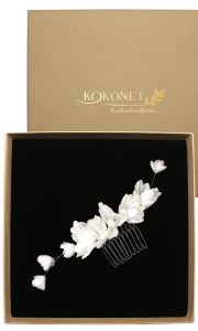 Grzebyk kwiatowy MAGNOLIA silver