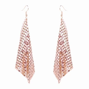 Kolczyki różowe długie wiszące ultra lekkie