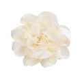 Śmietankowa brosza do ubrań kwiatowa elegancka gruba satynowa elegancka