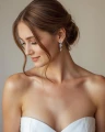 Srebrne KOLCZYKI ślubne z listkami w stylu boho GLAM wygodne delikatne