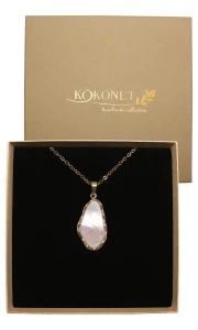 Naszyjnik ślubny nieregularny z masą perłową ARLETA gold