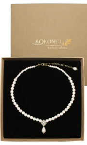 Kolia ślubna z perłami w stylu old money MARISOL gold